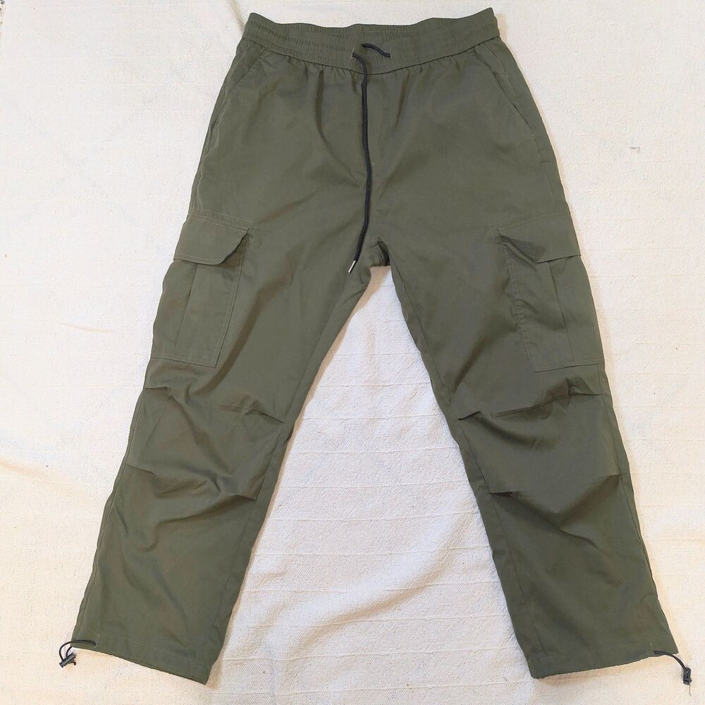 Dark Green Baggy Cargo Pants